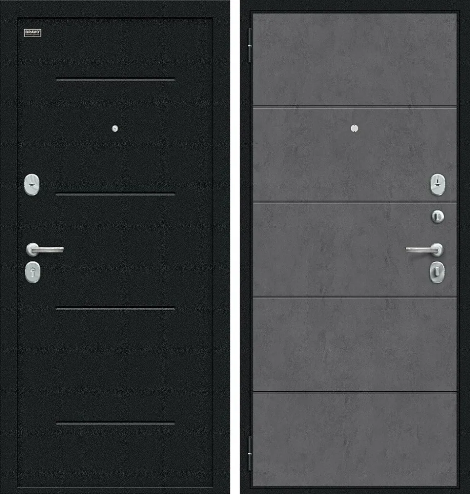 Фото Дверь Граффити-1 Инсайд Букле черное/Slate Art BR4625